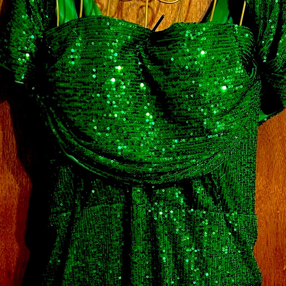 PLT Sequin Bodycon cocktail dress - Kelly Green